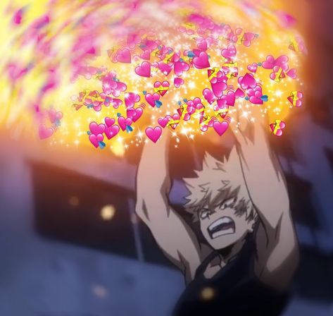 Bakugo Reaction Pics, Anime Reaction Pics Love, Mha Pfp, Anime Reaction, Fursuit Ideas, Reaction Image, Heart Meme, Funny Phone, Bakugo Katsuki