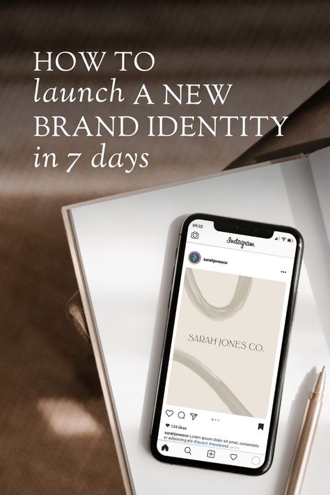 How to launch a new brand identity in 7 days Rebrand Instagram Post, Launching A Brand, Rebranding Instagram Post, Rebranding Fashion Brand, How To Announce Rebranding, Launch Brand Instagram, Launching Product Ideas, Brand Identity Instagram Post, How To Launch A Business