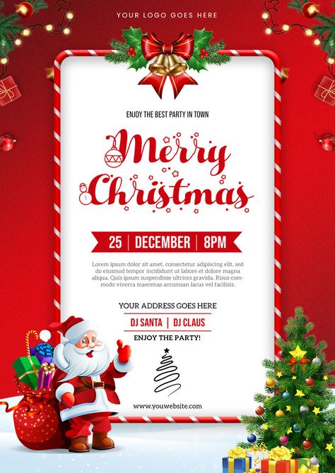 Holiday Fonts Free, Christmas Poster Design, Merry Christmas Font, Christmas Party Poster, Christmas Advertising, Christmas Fonts Free, Merry Christmas Poster, Christmas Template, Holiday Fonts