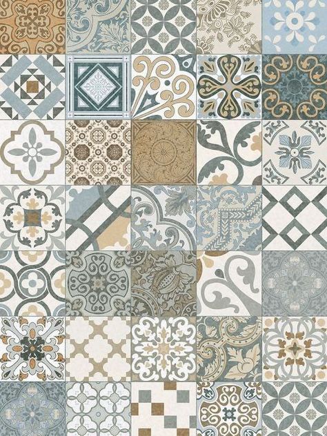 Wall Tile Texture, Floor Tiles Texture, Printed Tiles, Wall Partition Design, Tile Artwork, Moroccan Tiles Pattern, Patchwork Tiles, Retail Store Interior Design, Tile Design Pattern