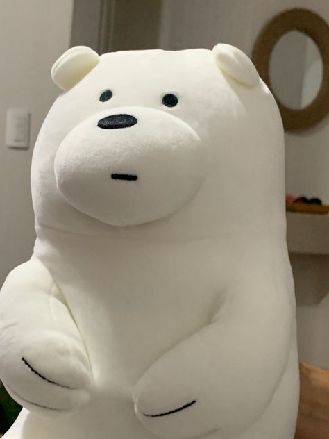 Ice Bear Plushie Aesthetic, Ice Bear Stuff Toy, We Bare Bears Plushies, Big Plushies Kawaii Plush, Big Plushies Aesthetic, Ice Bear Plushie, Big Plushies, Big Teddy, Gossip Girl Outfits