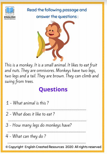 Reading and Writing Worksheets ( Animals ) Worksheets About Animals, Read And Write Worksheets, Reading And Writing Worksheets, Worksheet 1st Grade, English Created Resources, Animal Reading, Animals Reading, Writing Comprehension, First Grade Reading Comprehension