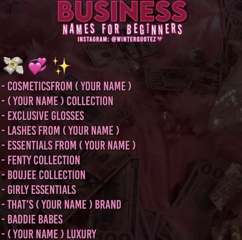 𝖿𝖾𝗇𝖽𝗂𝗂𝖽𝗈𝗅𝗅🥢. Baddie Small Business Ideas, Good Small Business Names, Small Lash Business Name Ideas, How To Start Selling Lashes, Fun Small Business Ideas, Baddie Business Ideas, Small Businesses Name Ideas, Lash Business Names Ideas Instagram, Business Names For Beauty