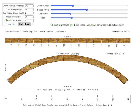 Kerf Spacing Calculator for Bending Wood - Grasshopper - McNeel Forum Bending Wood Projects, Bend Wood Diy, Wood Bending Techniques, Curving Wood, Bend Plywood, Kerf Bending, Bending Plywood, Bend Wood, Bending Wood