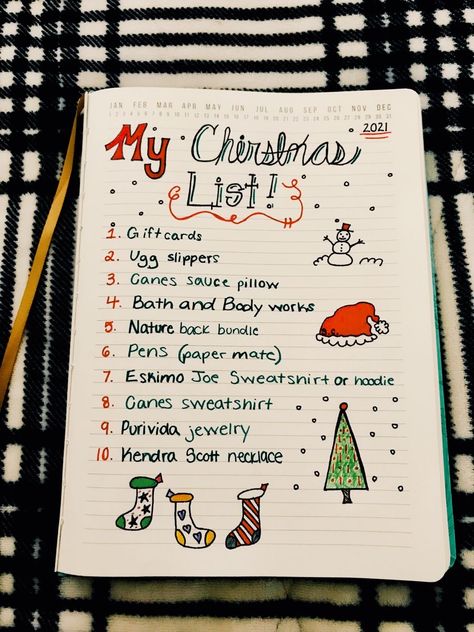 Christmas Wishlist Writing Ideas, Christmas List Ideas Decoration, Christmas Wish List Aesthetic Notes, Christmas List Astetic, Cute Christmas List Ideas Drawing, Christmas Lists On Paper, Aesthetic Christmas Wishlist Notes, Christmas List On Paper Ideas, Christmas Whish List Aesthetic