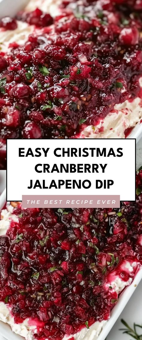 Image for Easy Christmas Cranberry Jalapeno Dip Jalapeno Cranberry Dip, Holiday Dip Recipes, Cranberry Jalapeno Dip, Jalapeno Dip Recipes, Cranberry Cream Cheese Dip, Jalapeno Cream Cheese Dip, Holiday Dips, Cranberry Dip, Cranberry Jalapeño