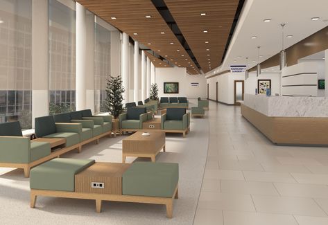 Ojai Lounge and Occasional Tables Waiting Room Healthcare Lobby Design, Health Clinic Interior Design, Hospital Waiting Area, Waiting Area Design, Health Architecture, Medical Office Interior, Interior Design Lobby, Hospital Reception, Hospital Design Architecture