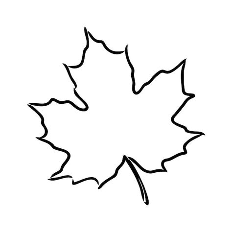 Fall leaf clipart black and white leaf d... | Premium Vector #Freepik #vector #sketch-art #tree-line-art #autumn #forest-sketch Autumn Leaf Clipart, Maple Leaf Line Drawing, Maple Leaf Line Art, Autumn Leaves Sketch, Autumn Leaves Drawing Simple, Fall Leaf Line Art, Leaves Design Drawing, Leaves Clipart Black And White, Leaves Drawing Sketches