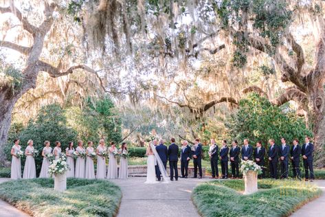 Carolyn + Tate { 10.12.19 } | Pasha Belman Photography | EventWorks Rentals | Inlet Affairs | RSG Event Design | Brookgreen Gardens | Wedding Ceremony | Wedding Ideas | Wedding Party | Bridesmaids | Groomesmen | Bride and Groom | Oak Tree Wedding Ceremony, Wedding Venues South Carolina, Ga Wedding Venues, Brookgreen Gardens, Twilight Wedding, Romantic Ceremony, Middleton Place, Georgia Wedding Venues, Lowcountry Wedding