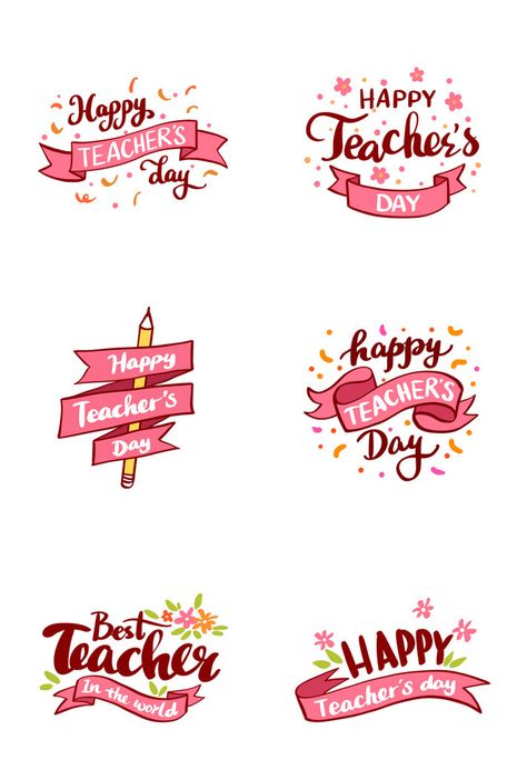 Happy Teacher's Day Images, Teachers Day Card Design, Happy Girls Day, Happy Teachers Day Card, Word Doodles, One Piece Birthdays, World Teacher Day, Thanksgiving Poster, Teacher Cartoon