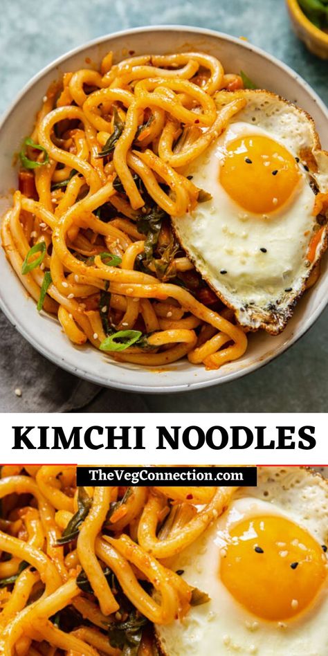 Quick Kimchi, Easy Kimchi, Kimchi Noodles, Kimchi Recipe, Korean Dishes, Asian Cooking, Vegan Cooking, Asian Dishes, Korean Food