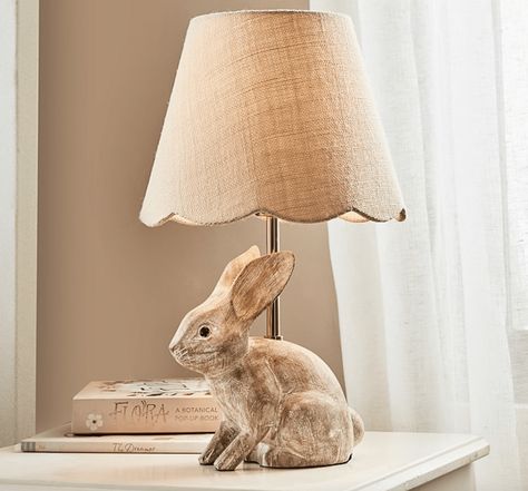 Where to find animal lamps for whimsical lighting in kids' rooms with 40 designer lamp styles and budget-friendly look-alikes. Interactive Lighting, Bunny Lamp, Decor Pottery, Emily And Meritt, Furniture Office, Lighting Guide, Decor Nursery, Reading Light, Pottery Barn Kids