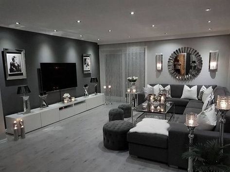 Gray Living Room Design, Living Room Wallpaper, Living Room Aesthetic, Sitting Room Design, Classy Living Room, Living Room Decor Gray, Living Room Decorating Ideas, Living Room Decorating, Aesthetic Living Room