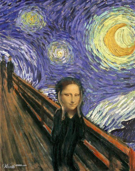 Screaming Painting, The Scream Parody, Scream Munch, Scream Parody, Art Parodies, Famous Art Pieces, Mona Lisa Parody, Lisa Smile, Mona Lisa Smile