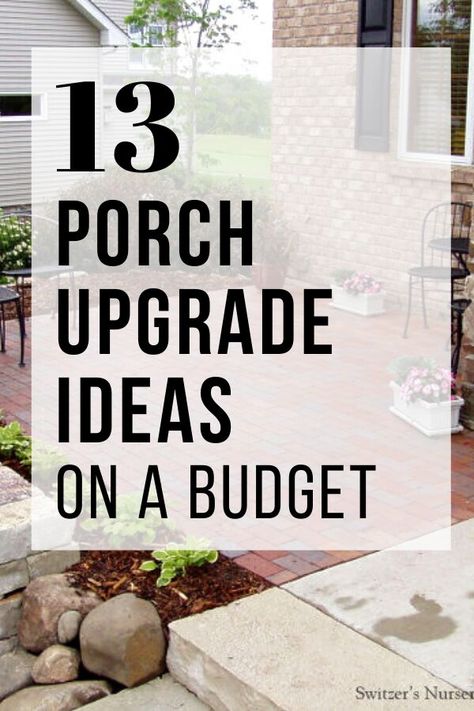 Get ready for Summer with these 13 before and after porch makeovers you can do yourself. Whether your porch is small or big you'll find inspiration in these easy and simple ways you can update your front or back porch. #diy #porch #makeover Flat Porch Ideas, Small Back Porch Ideas Uncovered, Old Porch Makeover, Small House Porch Ideas, Easy Front Porch Ideas, Small Back Decks, Uncovered Front Porch Ideas Decor, Gazebo Front Porch, Back Patio Porch Ideas