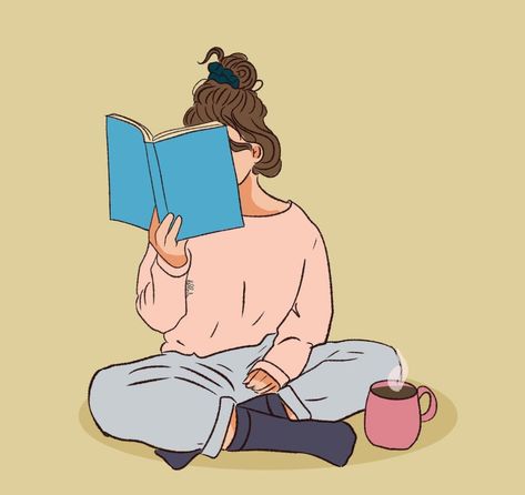 Studying Stickers, Birthday Cake Clip Art, Reading Coffee, Art Psychology, Reader Girl, Girl Reading Book, Peaceful Moments, Books To Read For Women, Art Procreate