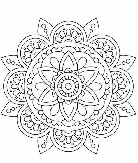 Relaxing Patterns, Drawn Mandala, Easy Mandala, Mandala Animal, Easy Mandala Drawing, Mandala Patterns, Mandala Art Therapy, Design Mandala, Simple Mandala