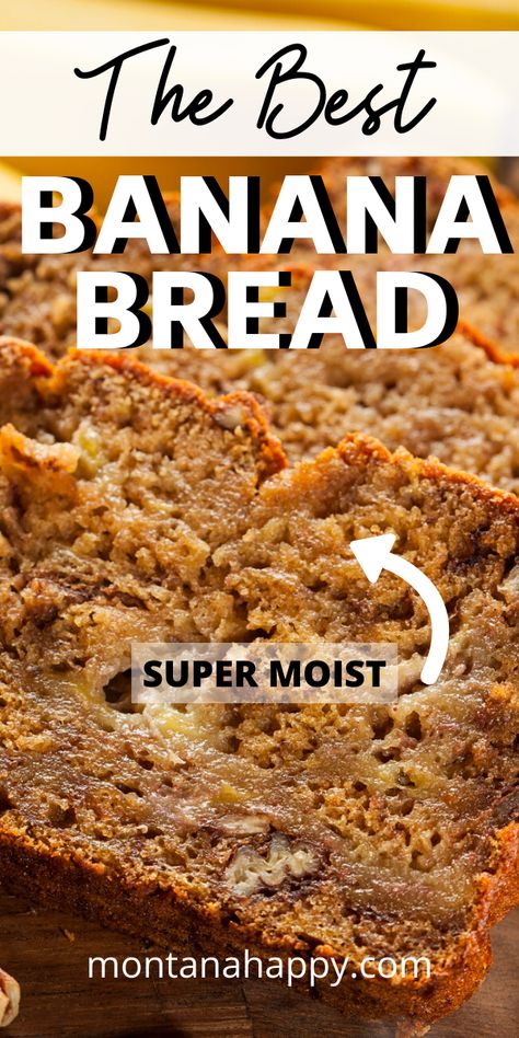 Banana Bread Recipe Easy Moist, The Best Banana Bread Recipe, Banana Pecan Bread, Best Banana Bread Recipe, Delicious Banana Bread Recipe, Banana Recipe, Banana Nut Bread Recipe, The Best Banana Bread, Nut Bread Recipe