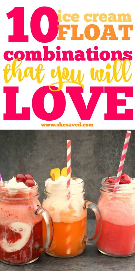 Yummy Milkshakes, Ice Cream Float Bar, Ice Cream Float Recipes, Drink Presentation, Floats Drinks, Ice Cream Float, Soda Floats, Tasty Ice Cream, Float Recipes