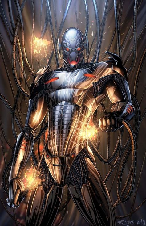 Ultron Comic Art Ultron Comic, Ultron Marvel, Next Avengers, Marvel Concept Art, Comic Book Villains, Star Wars Painting, Comic Villains, Marvel Villains, Comics Story