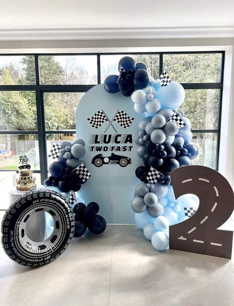 2 Fast Birthday Backdrop, Race Car Birthday Balloon Arch, 2 Fast Balloon Arch, 2nd Birthday Two Fast, Baby’s First Birthday Theme Boy, Fast One Decorations, 1st Birthday Cars Theme, Fast One Backdrop, Two Fast Birthday Backdrop