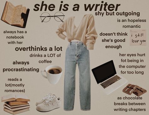 Outfit Ideas Academia Aesthetic, Writer Fashion Outfits, Writers Aesthetic Outfit, Writer Clothes Aesthetic, Outfits For Writers, Writers Outfits Aesthetic, Author Outfits Style, I Am A Writer Aesthetic, Study Aesthetic Clothes