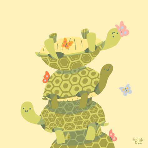 it’s turtles all the way down! i decided to try and add some shadows and i think i like it :-) • #newartist #digitaldrawings #digitaldrawing #digitalillustration #procreate #turtle #digitalart #digital Tortoise Art Illustration, Turtle Digital Art, Cute Turtle Illustration, Turtle Pfp, Animal Moodboard, Turtle Aesthetic, Cute Turtle Drawings, Turtle Illustration, Cartoon Turtle