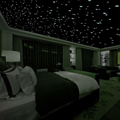 23 Ways To Make Your Bedroom Cozier For Under $15 Bedroom Decor For Couples Cozy, Glow In The Dark Stars, Dark Stars, Hiasan Bilik Tidur, Bedroom Decor For Couples, Perfect Bedding, Bedroom Ceiling, Kids Bedrooms, Novelty Lighting