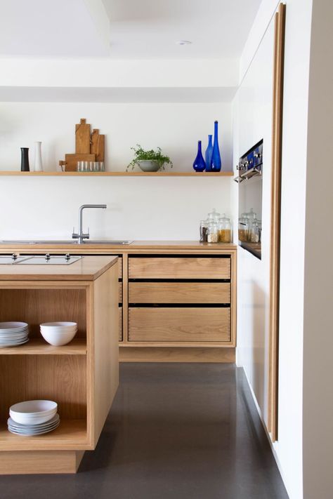 Kitchen Wall Units, Emily Henderson Design, Plywood Kitchen, Walnut Timber, Plywood Cabinets, Wall Units, Wood Kitchen Cabinets, Kitchen Doors, Kitchen Diner