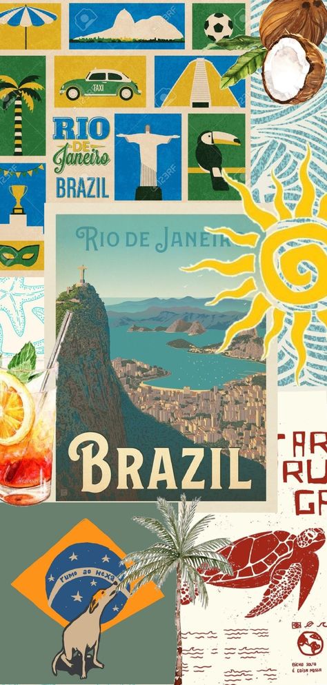 Brazil Brazil Wallpaper Iphone, Brazil Wallpaper Aesthetic, Brazil Aesthetic Wallpaper, Rio Wallpaper, Brazil Vibes, Brazil Poster, Brazil Life, Brazil Wallpaper, Brazil Art