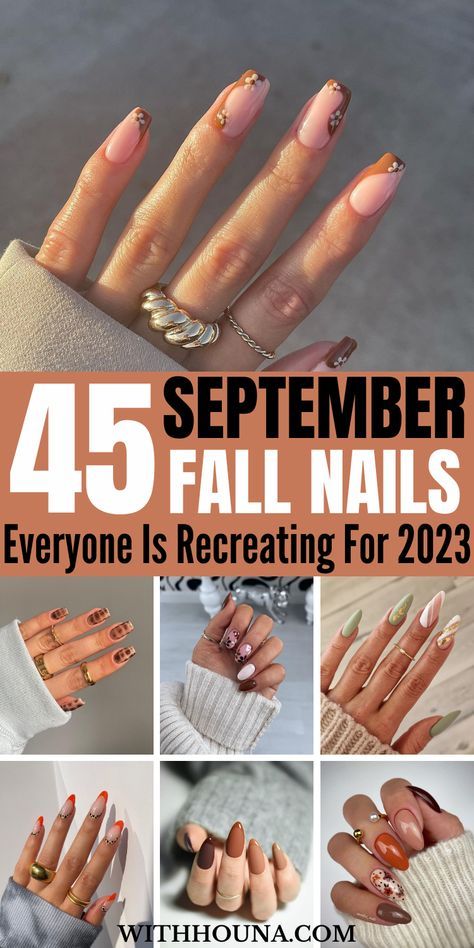 Fall has fallen and it's time to get your fall nails done. Thus, I can bet you're looking for the best fall nails of 2023 and cute nail colors to choose from. These fall nail designs will help you get your fall nails to the next level. We've got you everything from trendy fall nails 2023, trendy fall nail designs, fall nail ideas, cute fall nail ideas, fall nail inspo, september nails, fall nail designs 2023, fall nails designs autumn, short fall nail designs, september nails 2023, and more. Autumn Almond Nails Ideas, Fall Acrylic Nail Designs 2023, Trendy Nail Inspo 2023 Fall, Autumn Nail Art 2023, 2023 Fall Gel Nails, Boho Fall Nails 2023, Nail September 2023, Square Brown Nails Short, Nails For Autumn 2023