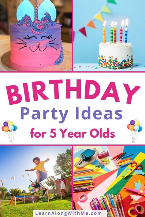 If your child is turning 5, check out these birthday party ideas for a 5 year old. 
They may help make organizing the party easier...and more fun. 

It includes some birthday theme ideas and activities to do and play at the party. 

#birthdaypartyideas5yearold   #birthday  #birthdaypartyideas     #kidsbirthdaypartyideas Fun Birthday Ideas, Birthday Theme Ideas, Horse Themed Party, 5th Birthday Girls, Party Activities Kids, Twin Birthday Parties, Winter Birthday Parties, Girls Birthday Party Themes, Summer Party Themes