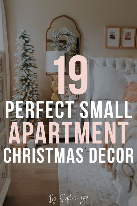 these are such cute christmas decor ideas for small apartments! my apartment is so tiny and i was worried i wouldnt be able to decorate much for the holidays but i am definitely going to use these ideas! Small Apartment Christmas Decor Ideas, Small Apartment Christmas Decor, Small Apartment Christmas, Apartment Christmas Decor Ideas, Apartment Christmas Decor, Cozy Christmas Living Room, Affordable Christmas Decorations, Christmas Decorations Apartment, Apartment Christmas