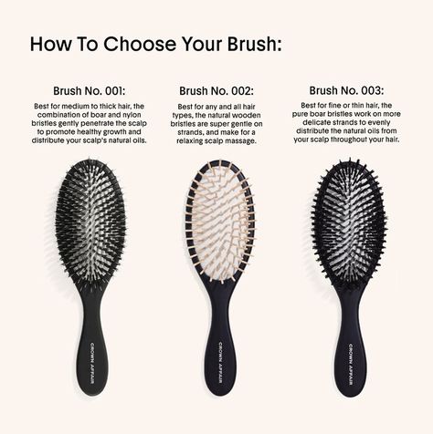 The Brush No. 001 - Crown Affair | Sephora Crown Affair Hair, Wet Brush Aesthetic, Crown Affair Brush, Best Hair Brush For Fine Hair, Crown Affair, Boar Bristle Brush, Wooden Brush, Natural Hair Oils, Detangling Brush