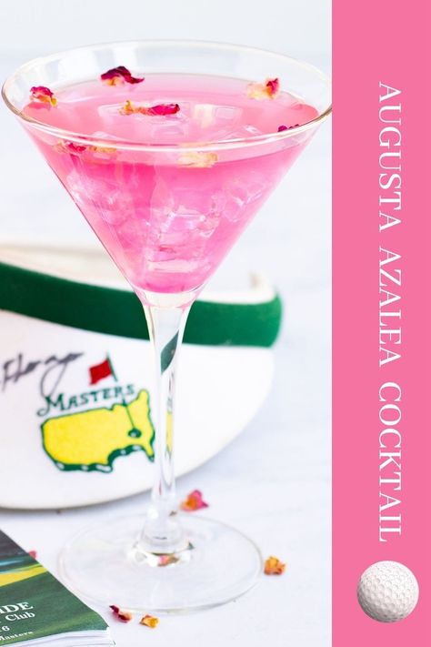 The famous Augusta Azalea Cocktail combines fruity sweetness with vodka to create a delicious, beautiful pink azalea colored drink. Masters Recipes, Golf Drinks, Azalea Cocktail, Tournament Food, Masters Party, Golf Party Foods, Brunch Club, Cocktail Drinks Alcoholic, Drink Garnishing