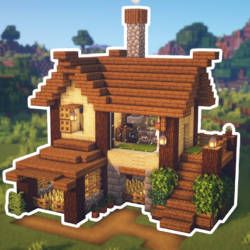 Minecraft Cabin, Construction Minecraft, Case Minecraft, Minecraft Houses Survival, Rumah Minecraft Sederhana, Bangunan Minecraft, Minecraft House Plans, Minecraft Farm, Minecraft Cottage