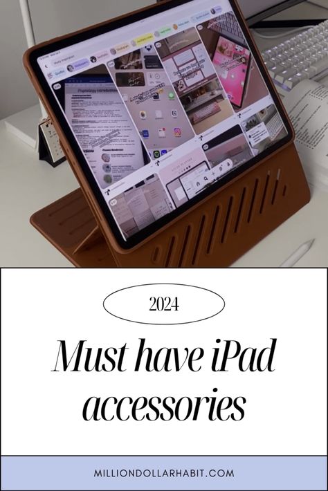 Best iPad Accessories 2024 Ipad Pro 13 Inch Case, Ipad Accessories Gadgets, Ipad Must Haves, Ipad Engraving Ideas, Ipad Set Up, Ipad Air Aesthetic, Ipad Engraving, Ipad Air Accessories, Ipad Gadgets