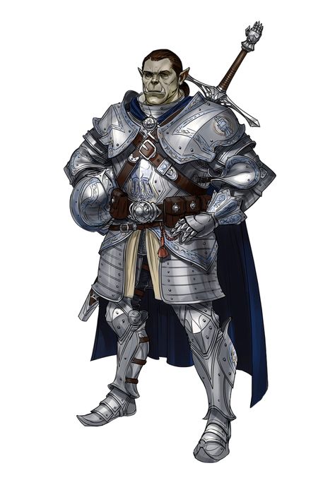 Dnd Orc, Dnd Paladin, Orc Warrior, Half Orc, Illustration Fantasy, Heroic Fantasy, Pathfinder Rpg, Fantasy Races, Dungeons And Dragons Characters