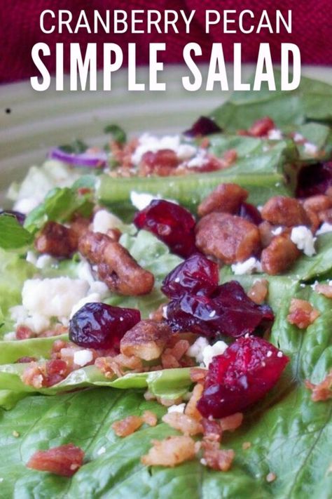 Salads With Cranberries And Pecans, Christmas Tossed Salad Recipes, Arugula Cranberry Pecan Feta Salad, Cranberry Orzo Salad, Creamy Cranberry Salad, Salad With Craisins Recipes, Salad With Walnuts And Cranberries, Salad With Cranberries And Almonds, Fruit Salad Dressing Recipe