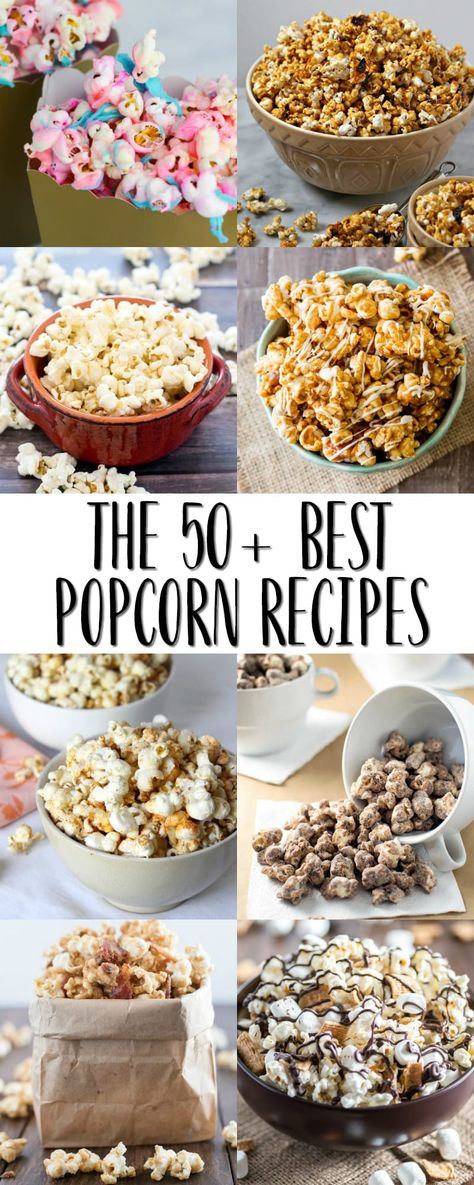 The 50+ Best Popcorn Recipes - A Grande Life Popcorn Business, Popcorn Seasoning Recipes, Gourmet Popcorn Recipes, Popcorn Ideas, Flavored Popcorn Recipes, Popcorn Recipes Sweet, Popcorn Sweet, Fun Popcorn, Midnight Munchies