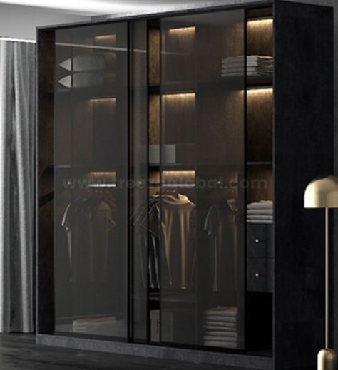 Sliding Glass Door Wardrobe Designs, Laqured Glass Wardrobe, Wardrobe Glass Sliding Doors, Lacquered Glass Wardrobe Sliding Doors, Sliding Glass Wardrobe Design, Black Tinted Glass Wardrobe, Black Glass Wardrobe, Glass Shutter Wardrobe, Sliding Glass Door Wardrobe