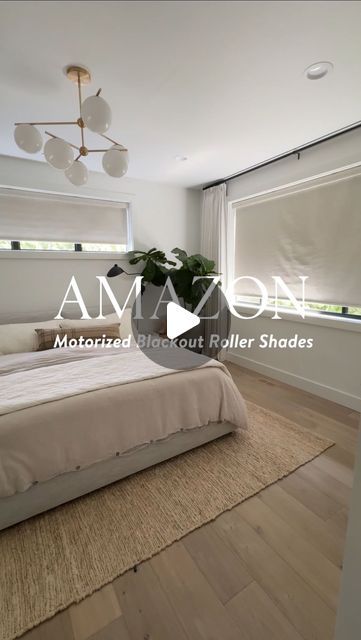 Sabrina Tan Langlois on Instagram: "Amazon Motorized Blackout Roller Shades 🤌🏼  𝐇𝐨𝐰 𝐭𝐨 𝐒𝐡𝐨𝐩: • Comment YES PLEASE and I’ll send you links to shop! • Make sure you’re following me @thesabrinatan to receive the link in DMs • OR click link in my bio  【8% off 】discount code: GWSabrina *code valid till June 30  What I Ordered:  * Motorize Roller Shades * Solar Power * 100% Blackout  * Linen Beige * Fabric wrapped bar & cassette  * Alexa Zigbee Alexa Motor * @GraywindBlinds #graywindblinds  DIY blinds, Custom shades, motorized blackout roller shades, Amazon home, Amazon finds, affordable roller shades, smart home, Amazon custom shades, bedroom shades #amazonfinds #amazonmusthaves #amazonhome #rollershades" Bedroom Shades And Blinds, Roller Shades For Sliding Glass Doors, Blinds For Windows Bedrooms, Blackout Shades Bedrooms, Bedroom Blinds Ideas, Roller Shades Bedroom, Home Amazon Finds, Roll Down Shades, Roller Blinds Bedroom