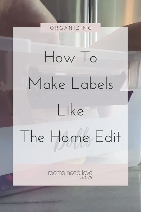 Want hand-written, personalized organizing labels like The Home Edit? Here's an easy hack on how to make labels that look customized. Labeling Bins Storage, Home Organisation Labels, Labels For Bins Storage, Organisation, The Home Edit Arts And Crafts, Pantry Bin Labels, Labels For Organizing Bins, Organization Labels Free Printables, Home Organization Labels