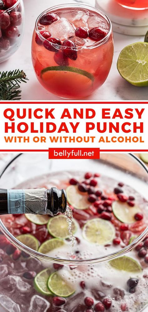 Holiday Punch Alcoholic Thanksgiving, Xmas Alcoholic Punch, Christmas Drinks Nonalcoholic Pitcher, Cranberry Drink Recipes Alcoholic, Cranberry Wine Punch, Festive Punch Recipes Alcohol, Holiday Sparkling Wine Drinks, Holiday Wine Punch Recipes, Festive Non Alcoholic Drinks Holiday Cocktails