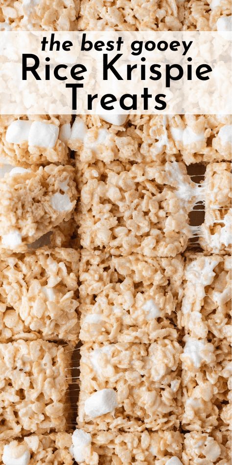 These extra gooey and soft rice krispie treats are absolute perfection. Just 5 simple ingredients, 6 easy steps, and my secret tips and tricks make rice krispie treats that are a step above the rest. Soft Rice Krispie Treats, The Best Rice Krispie Treats, Best Rice Krispie Treats, Best Rice Krispie Treats Recipe, Homemade Rice Krispies, Rice Krispie Bars, Homemade Rice Krispies Treats, Rice Crispy Treats Recipe, The Best Rice