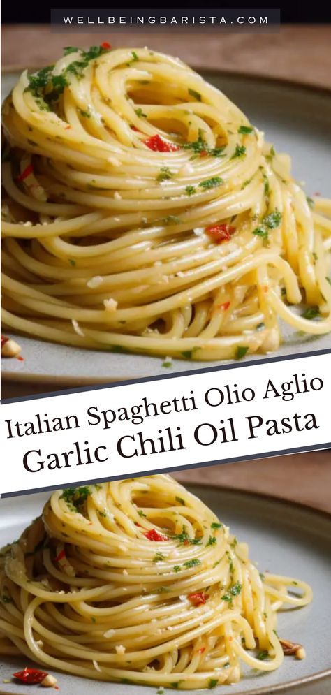 Learn how to make Spaghetti con Aglio Olio (Spaghetti Garlic Oil) with unfiltered olive oil for a quick, flavorful dish that impresses!

#veganpasta #italianpasta #olioaglio Olive Oil Noodle Recipes, Linguini With Olive Oil And Garlic, Spaghetti Alio Olio Garlic Pasta, Oil And Garlic Pasta Recipe, How To Make Aglio Olio Pasta, Oil Garlic Sauce For Pasta, How To Plate Pasta Like A Pro, Olive Oil Spaghetti Recipes, Agio Olio Pasta Recipe