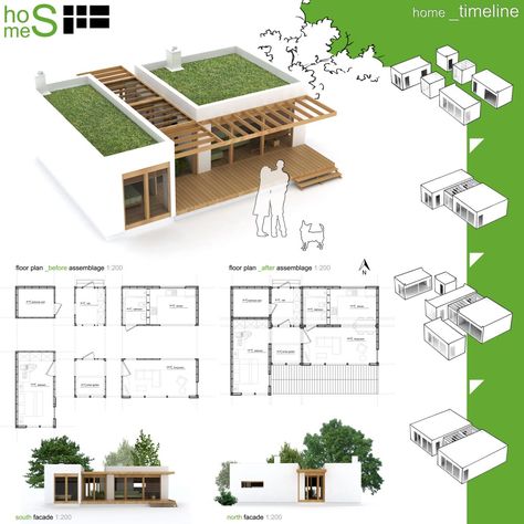 Winners of Habitat for Humanity’s Sustainable Home Design Competition / CENTRAL REGION WINNER - Agnieszka Wir-Konas / University of Detroit Mercy Sustainable Home Design, Container Home Designs, Container Architecture, Seni Dan Kraf, Container Design, Green Architecture, Ideas Casa, Habitat For Humanity, Container House Design