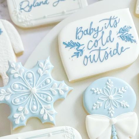 Snow In Love Bridal Shower Cookies, Baby It's Cold Outside Baby Shower Cookies, Snow In Love Cookies, Baby It's Cold Outside Cookies, Baby It’s Cold Outside Sugar Cookies, Winter Birthday Cookies, Baby Its Cold Outside Cookies, Winter Wonderland Baby Shower Cookies, Winter Baby Shower Cookies