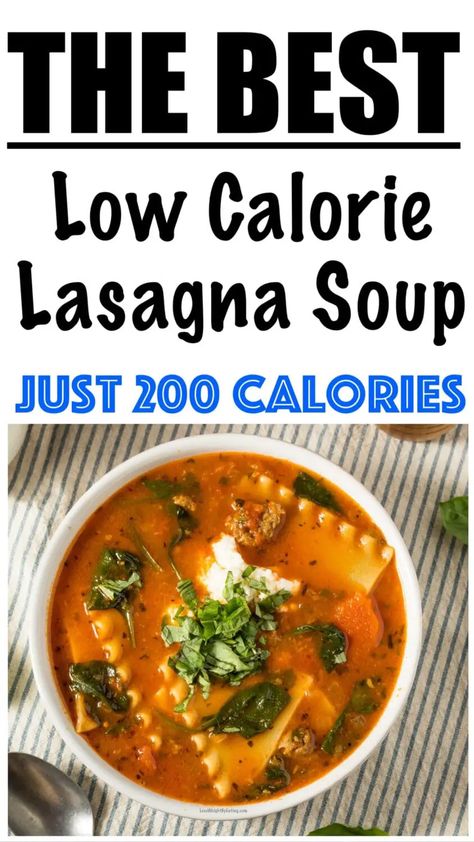 Low Calorie Healthy Crockpot Recipes, Low Calorie Recipes For Lunch To Work, Low Cal Lasagna Soup, Low Calorie Filling Soups, Crockpot Soup Recipes Low Calorie, Low Calorie Tortellini Soup, Lowfat Crockpot Recipes, 500 Calorie Recipes, Low Calorie Winter Recipes