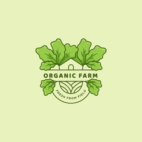 Vegan Logo Ideas, Organic Logo Branding, Grocery Branding, Farm Graphic Design, Organic Farm Logo, Lettuce Farm, Greenhouse Logo, Vegetable Logo, Farm Branding